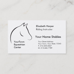 Carte De Visite Centre équestre de tête de cheval