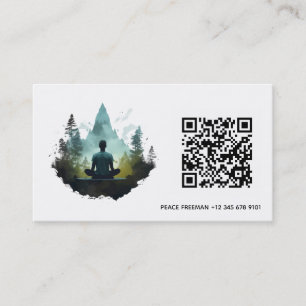 Carte De Visite Centre Intérieur   Méditation en Forêt