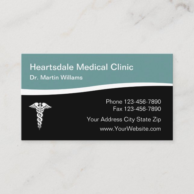 Carte De Visite Centre Médicale moderne Caduceus (Devant)