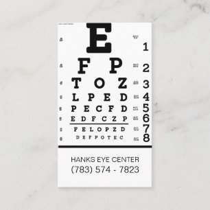 Carte De Visite Centre oculaire Vision Ophtalmologue Opticien