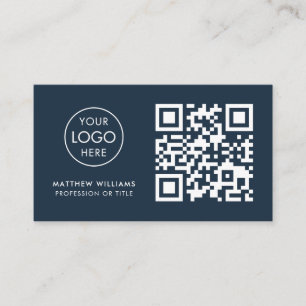 Carte De Visite CEO Professional QR Code Logo Moderne