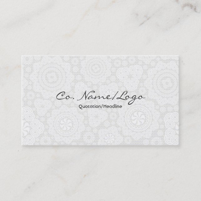Carte De Visite Cercle Blanc Et Étoiles Élégant Motif (Devant)