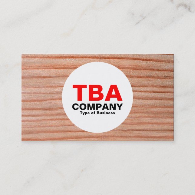 Carte De Visite Cercle - Bois 01 (Devant)