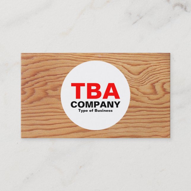 Carte De Visite Cercle - Bois 02 (Devant)