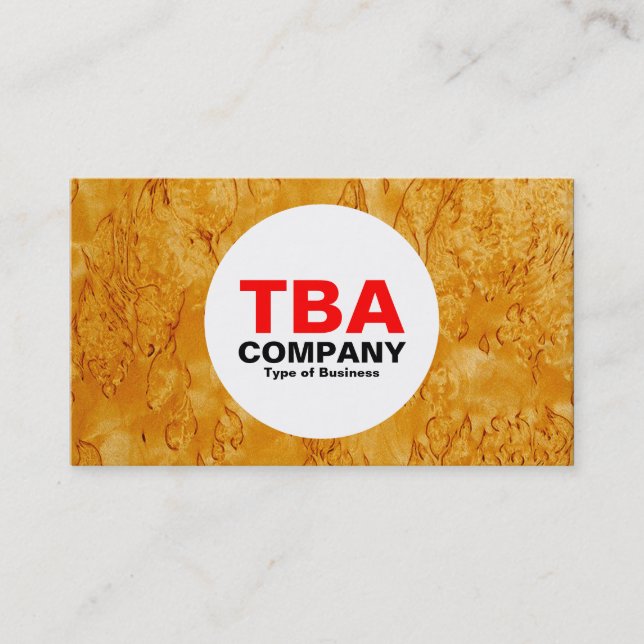 Carte De Visite Cercle - Bois 03 (Devant)