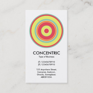 Carte De Visite Cercle concentré coloré 01