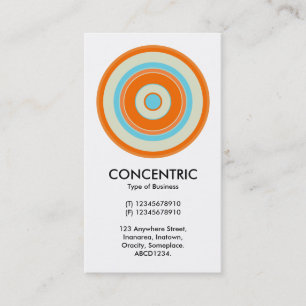 Carte De Visite Cercle Concentrique Coloré 03