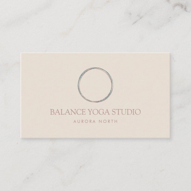 Carte De Visite Cercle de vie Symbole Yoga Instructeur Customisé (Devant)