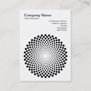Carte De Visite Cercle demi-ton 02 - Noir sur blanc