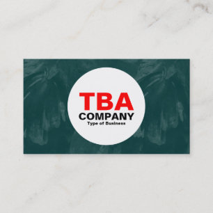 Carte De Visite Cercle - Dk Green Brushy Texture