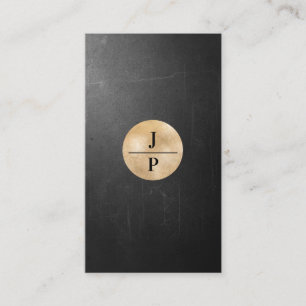 Carte De Visite Cercle d'or en noir moderne