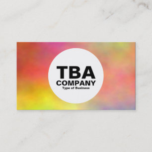 Carte De Visite Cercle - Fumée colorée