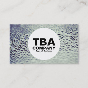 Carte De Visite Cercle - Gouttes d'eau sur verre 01