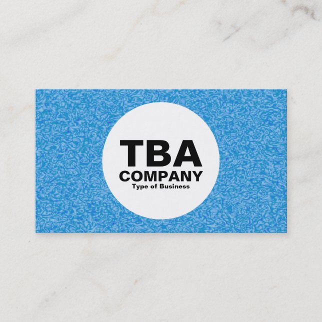 Carte De Visite Cercle - Impressionniste bleu (Devant)
