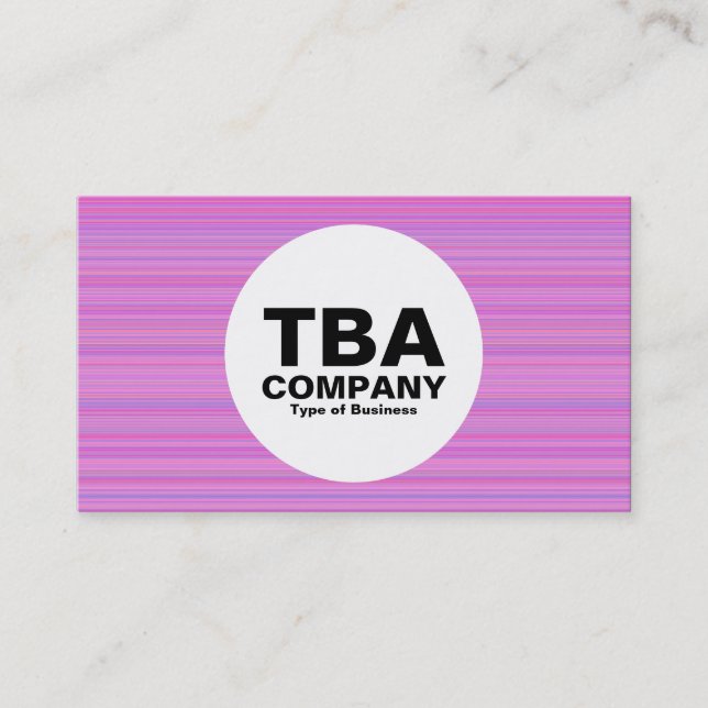 Carte De Visite Cercle - Lignes (Devant)