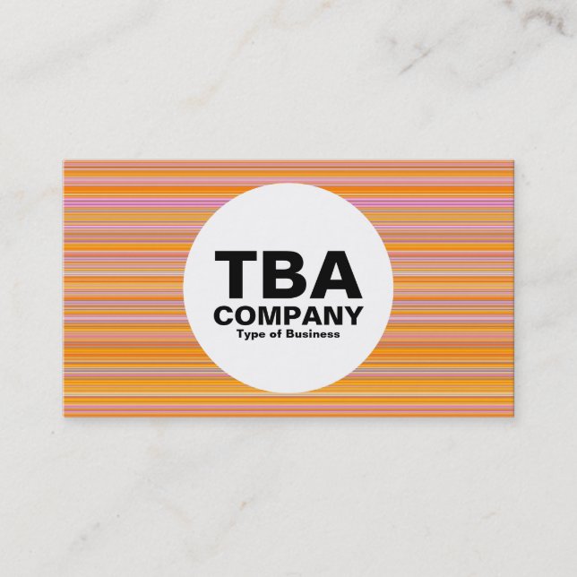 Carte De Visite Cercle - Lignes (Devant)