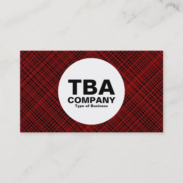 Carte De Visite Cercle - Lignes rouges (Devant)