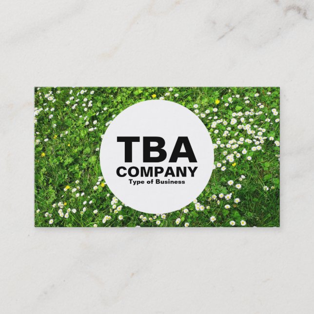 Carte De Visite Cercle - Marguerites (Devant)