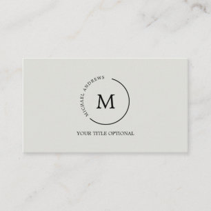 Carte De Visite Cercle monogramme