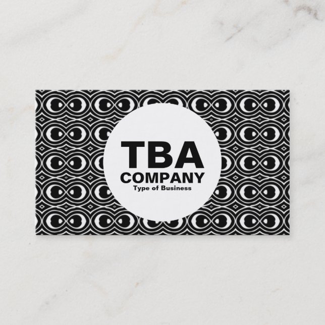 Carte De Visite Cercle - Motif Abstrait (Devant)