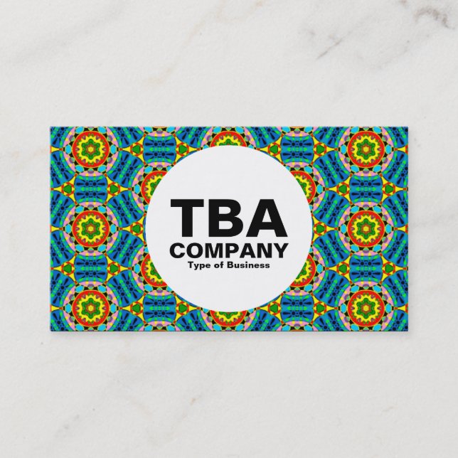 Carte De Visite Cercle - Motif Abstrait (Devant)