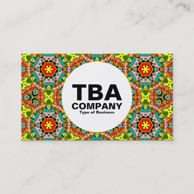 Carte De Visite Cercle - Motif Abstrait (Devant)