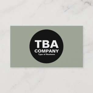 Carte De Visite Cercle noir - gris chaud