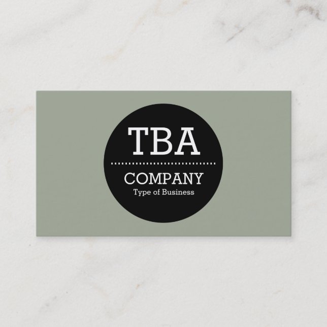 Carte De Visite Cercle noir v2 - Gris chaud (Devant)