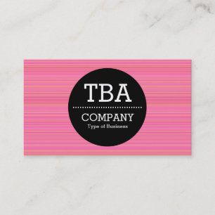 Carte De Visite Cercle noir v2 - rose brossé
