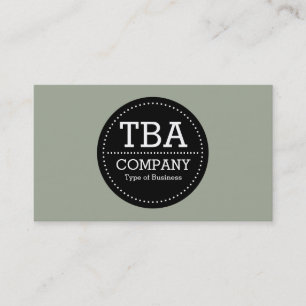 Carte De Visite Cercle noir v3 - Gris chaud a3ac99