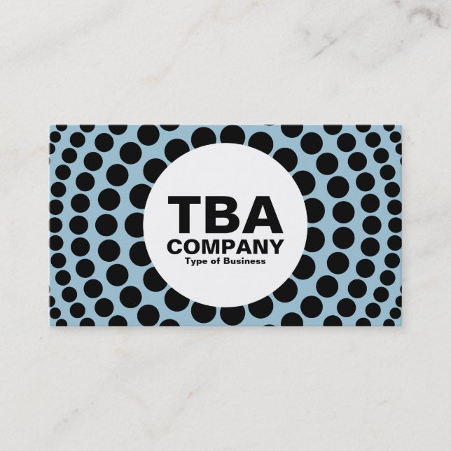 Carte De Visite Cercle - Points Concentrés - Bleu pâle 9dc6d8 (Devant)