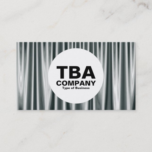 Carte De Visite Cercle - rideaux argentés 02 (Devant)