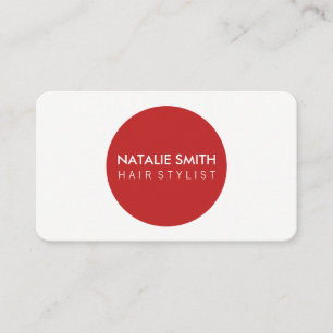 Carte De Visite Cercle simple / (orange / rouge)