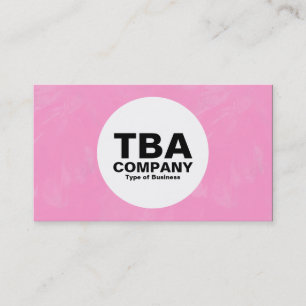 Carte De Visite Cercle - Texture rose brossée