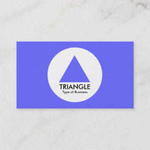 Carte De Visite Cercle - triangle - bleu électrique