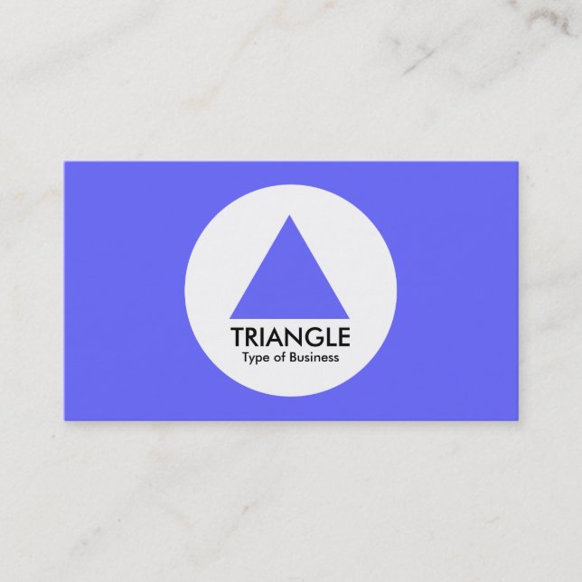 Carte De Visite Cercle - Triangle - Bleu électrique (Devant)