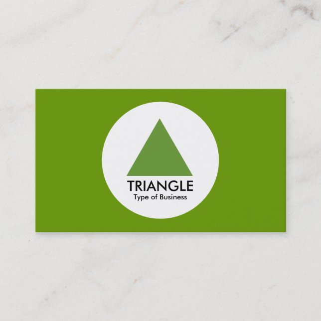 Carte De Visite Cercle - Triangle - Vert Avocado (Devant)