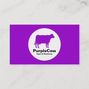 Carte De Visite Cercle - Vache - Violet