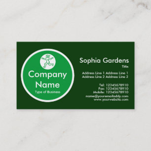 Carte De Visite Cercle Vert - Vert Foncé