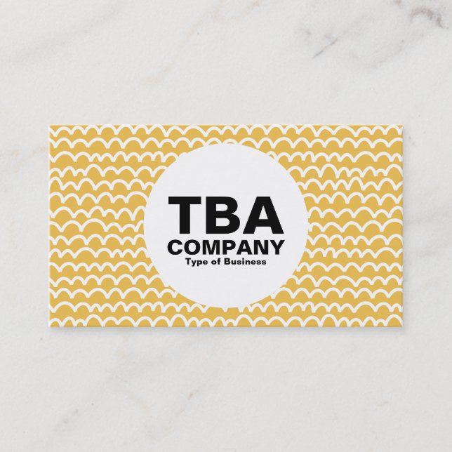 Carte De Visite Cercle - Wavy - Blanc sur Amber efc050 (Devant)