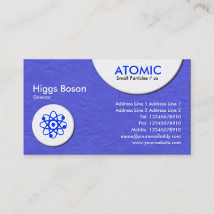Carte De Visite Cercles atomiques - Papier Peint Bleu Texture