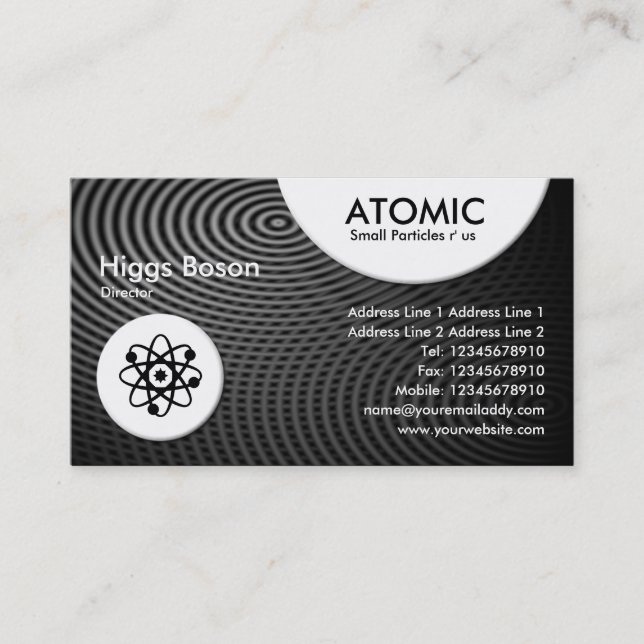 Carte De Visite Cercles atomiques - Pool électrique 01 (Devant)