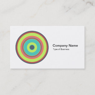 Carte De Visite Cercles concentrés colorés 04