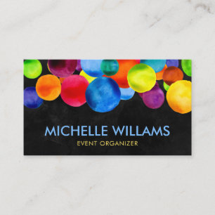 Carte de visite Cercles d'aquarelle Abstrait
