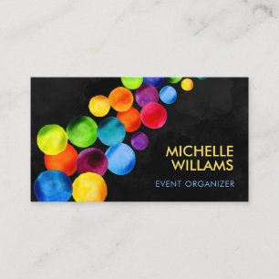 Carte de visite Cercles d'aquarelle Abstrait