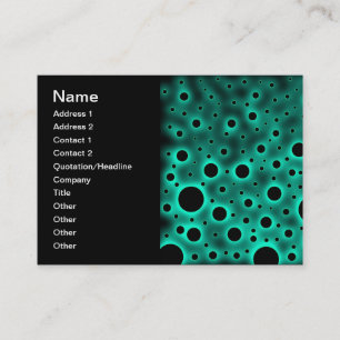 Carte De Visite Cercles noirs sur fond turquoise