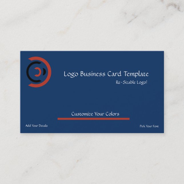 Carte De Visite Cercles simples dans le logo cercle rouge (Devant)