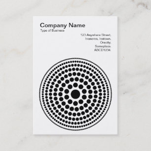 Carte De Visite Cercles tachetés - Noir sur Blanc