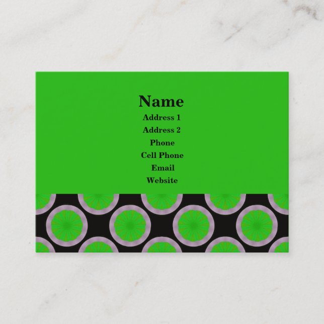 Carte De Visite cercles verts (Devant)