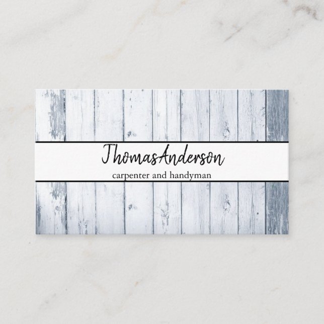 Carte De Visite Céréales de bois professionnel de menuiserie rusti (Devant)